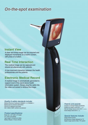 Trousse de diagnostic ORL (nez-oreille-larynx) caméra écran